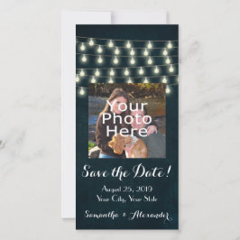 Vintage rustikale String-Lichter Save the Date
