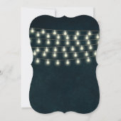 Vintage rustikale String-Lichter Save the Date (Rückseite)