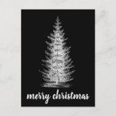 Vintage, rustikale Tannenweiden Postkarte (Vorderseite)