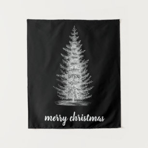 Vintage, rustikale Tannenweiden Wandteppich