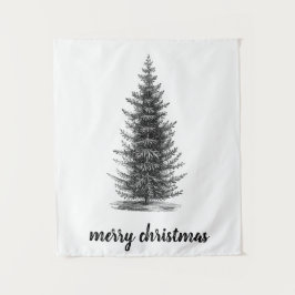 Vintage, rustikale Tannenweiden Wandteppich