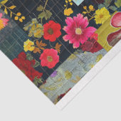 Vintage rustikale Textur blaues Quilt Dekoupage Seidenpapier (Ausschnitt)