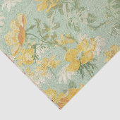 Vintage rustikale Textur Gelbe Blumendekoupage Seidenpapier (Ausschnitt)