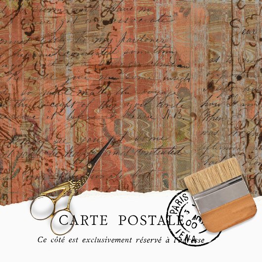 Vintage rustikale Textur Orange Peach Decoupage Seidenpapier