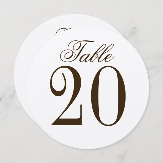 Vintage rustikale Tischnummer (Vorne/Hinten)