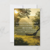 Vintage Rustikale Tree String of Lights Hochzeit Einladung (Vorderseite)