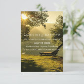 Vintage Rustikale Tree String of Lights Hochzeit Einladung (Stehend Vorderseite)