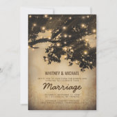 Vintage rustikale Treppenleuchten Hochzeitsempfang Einladung (Vorderseite)