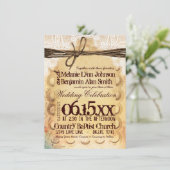 Vintage rustikale Typografie - Einladungen (Stehend Vorderseite)