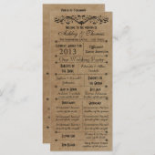 Vintage rustikale Typografie-Hochzeitsprogramme Programm (Vorne/Hinten)