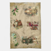 Vintage Rustikale Viktorianische Weihnachtsfeier Geschirrtuch (Vertikal)