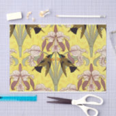Vintage Rustikale Vögel Wilde Orchideen Seidenpapier (Handwerk)