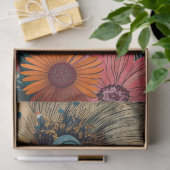 Vintage Rustikale Vogelblumendecke Seidenpapier (Geschenk)