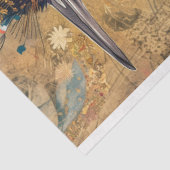 Vintage Rustikale Vogelblumendecke Seidenpapier (Ausschnitt)