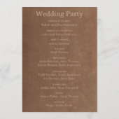 Vintage rustikale Wasserfarben Romantische Stringl Programm (Rückseite)