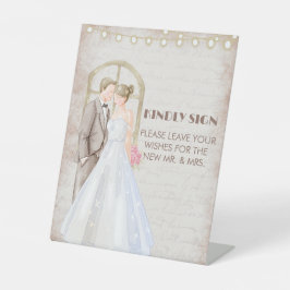 Vintage rustikale Wasserfarben Romantische Stringl Sockelschild