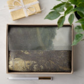 Vintage Rustikale Wassermühle Antike Landschaft Seidenpapier (Geschenk)