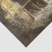 Vintage Rustikale Wassermühle Antike Landschaft Seidenpapier (Ausschnitt)