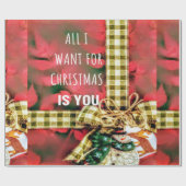 Vintage rustikale Weihnachten Geschenkpapier (Flach)