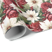 Vintage rustikale Weihnachtsfeiertage Blätter Must Geschenkpapier (Rolleneckpunkt)