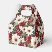 Vintage rustikale Weihnachtsfeiertage Blätter Must Geschenkschachtel (Rückseite)