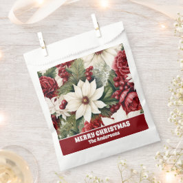 Vintage rustikale Weihnachtsfeiertage Blätter Must Geschenktütchen