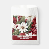 Vintage rustikale Weihnachtsfeiertage Blätter Must Geschenktütchen (Vorderseite)