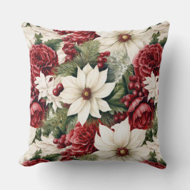 Vintage rustikale Weihnachtsfeiertage Blätter Must Kissen