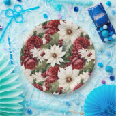 Vintage rustikale Weihnachtsfeiertage Blätter Must Pappteller (Party)