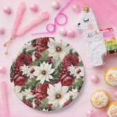 Vintage rustikale Weihnachtsfeiertage Blätter Must Pappteller (Party)