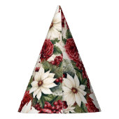 Vintage rustikale Weihnachtsfeiertage Blätter Must Partyhütchen (Rückseite)