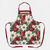 Vintage rustikale Weihnachtsfeiertage Blätter Must Schürze (Vorderseite)