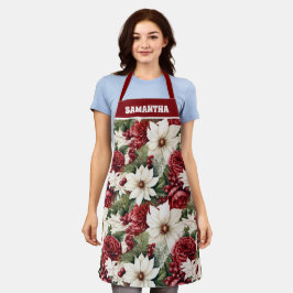 Vintage rustikale Weihnachtsfeiertage Blätter Must Schürze