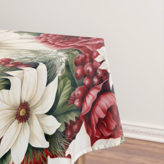 Vintage rustikale Weihnachtsfeiertage Blätter Must Tischdecke (Beispiel)