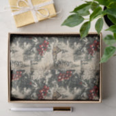 Vintage Rustikale Weihnachtsfeiertage Seidenpapier (Geschenk)