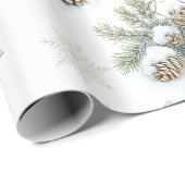 Vintage rustikale Weihnachtskiefern Geschenkpapier (Rolleneckpunkt)