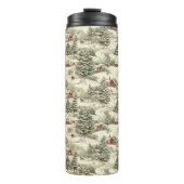 Vintage Rustikale Weihnachtslandschaft Winterlands Thermosbecher (Vorderseite)