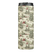 Vintage Rustikale Weihnachtslandschaft Winterlands Thermosbecher (Rückseite)