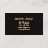 Vintage rustikale WESTERN-Land Woodgrain ELCHE Visitenkarte (Rückseite)