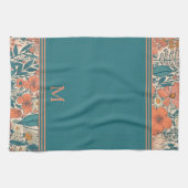 Vintage-rustikales Blumenmonogramm Geschirrtuch (Horizontal)