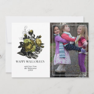 Vintage-rustikales Halloween-Waldland Feiertagskarte