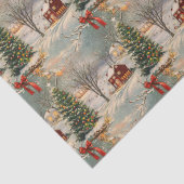 Vintage Rustikales Weihnachtsfest Seidenpapier (Detail)