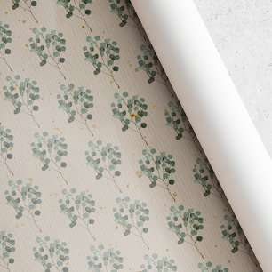 Vintage Rustikales Weihnachtslorbeer Geschenkpapier