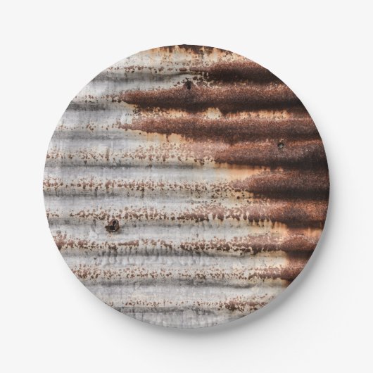 Vintage Rusty Pappteller (Vorderseite)