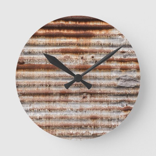 Vintage Rusty Runde Wanduhr (Vorderseite)