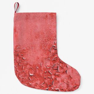 Vintage, rutschige Eisenwand Textur Kleiner Weihnachtsstrumpf