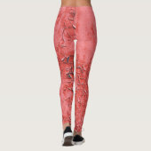 Vintage, rutschige Eisenwand Textur Leggings (Rückseite)