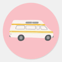 Vintage-RV-Wohnmobil-Campervan-hübsche Zeichnung