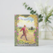 Vintage Saatgutanzeige Postkarte (Stehend Vorderseite)