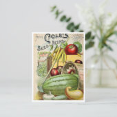 Vintage Saatgutanzeige Postkarte (Stehend Vorderseite)